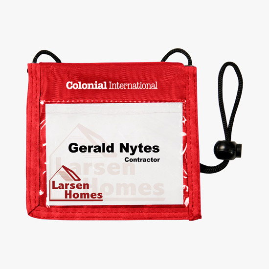 Bi-Fold Nylon Neck Wallet - Printed