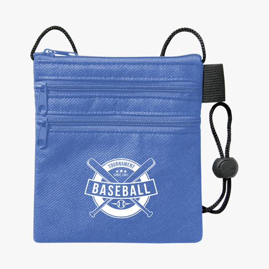 24-HOUR SERVICE TEMPORARILY UNAVAILABLE – Triple Zip Non-Woven Neck Wallet with ID Holder - 24-Hour Production