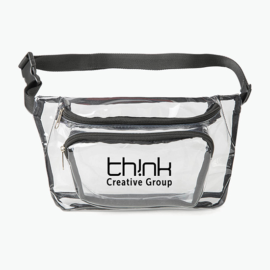 Clear Fanny Pack with Two Zipper Pockets