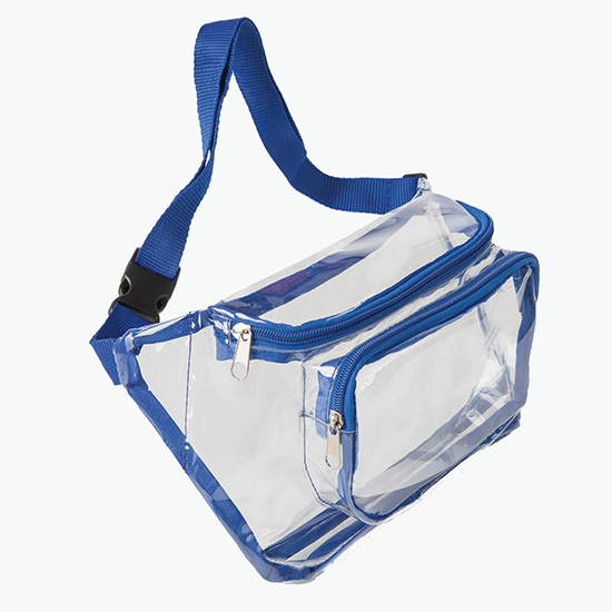 Clear Fanny Pack with Two Zipper Pockets