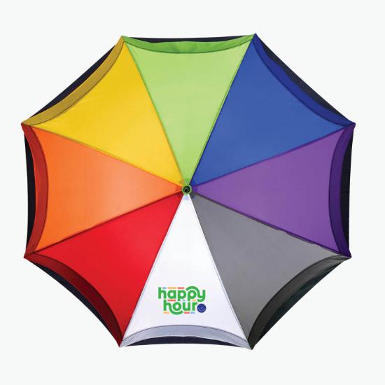 46 Inch Arc Rainbow Umbrella - Full Color
