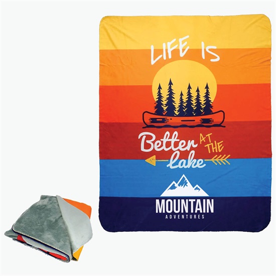 Full Color Velvet Plush RPET Blanket