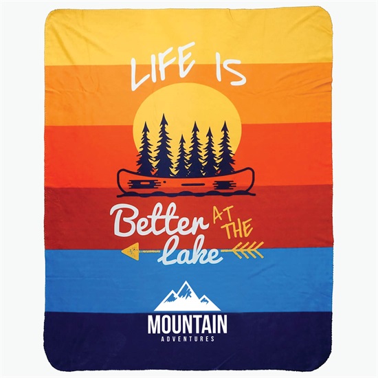 Full Color Velvet Plush RPET Blanket