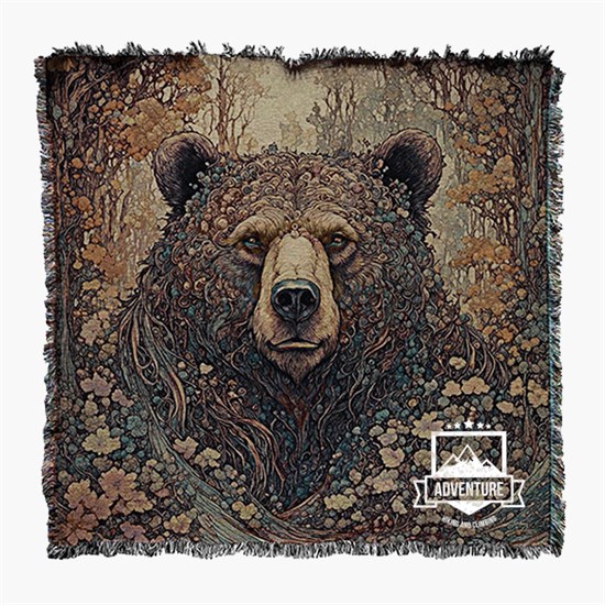 Full Color Jacquard Woven Square Blanket - 62 x 62