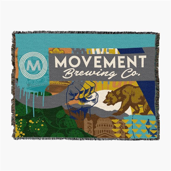 Full Color Jacquard Woven Travel Blanket - 54 x 62