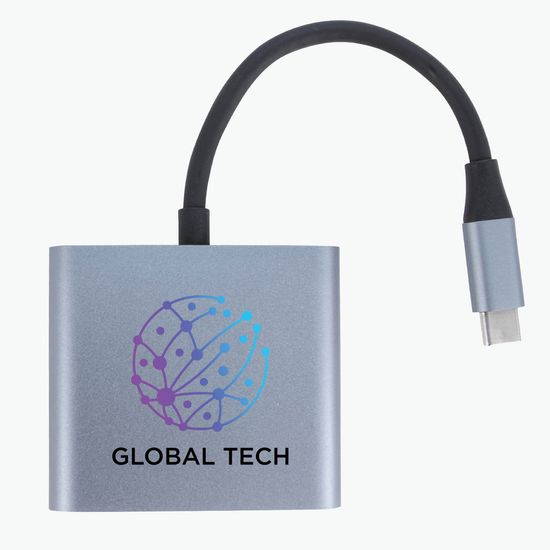 3-in-1 Multiport USB Hub - Full Color