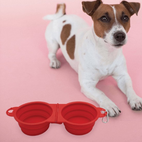 Top Tail Double Collapsible Pet Bowl
