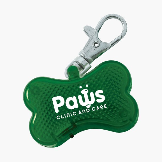 Bone Shaped Reflector Pet Tag with Strobe
