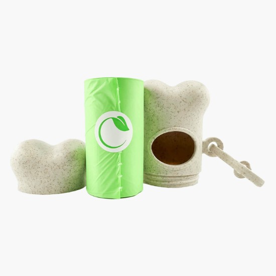 Eco Bone Pet Bag Dispenser with Compostable Bags