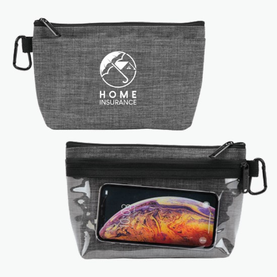 Clear Clip Caddy Zipper Pouch