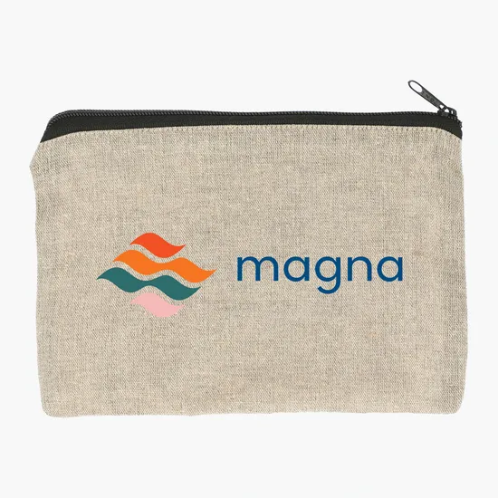 Recycled Cotton Twill Travel Pouch - Full Color
