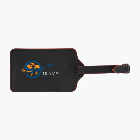 Recycled Leatherette Luggage Tag - Full Color