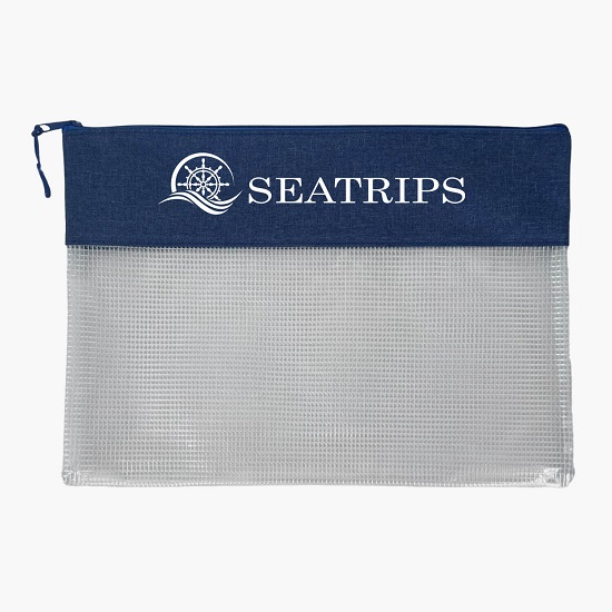 Modish Heathered Clear Document Pouch