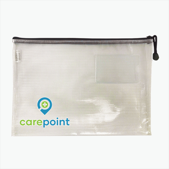 PolyWeave Zippered Document Pouch - Multi-Color Imprint