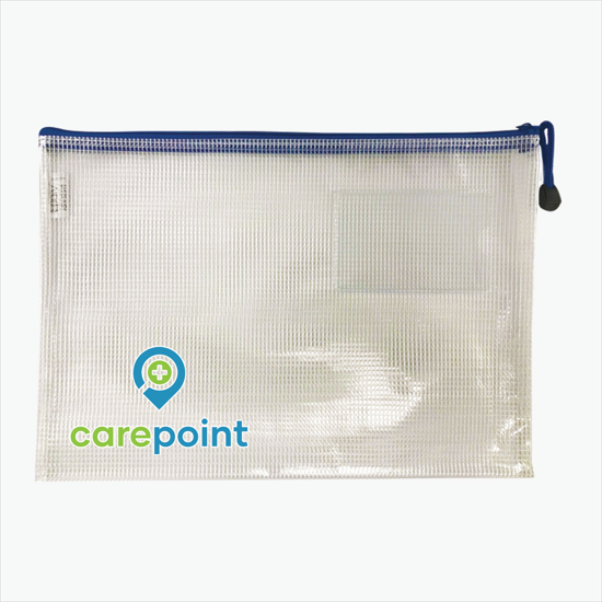 PolyWeave Zippered Document Pouch - Multi-Color Imprint