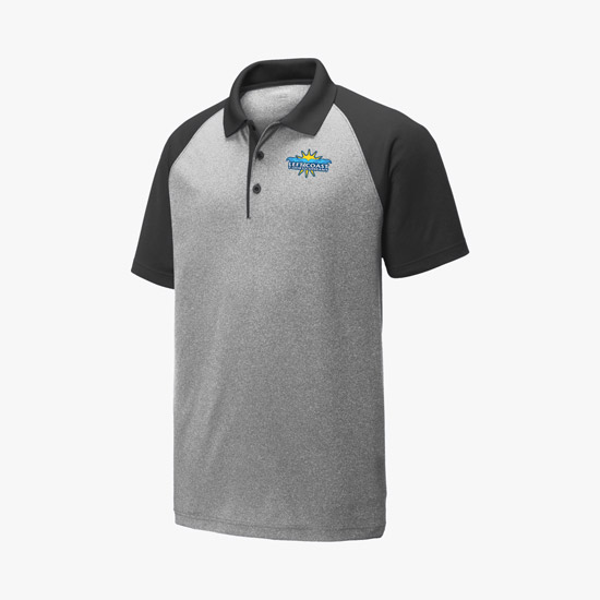 Racermesh Performance Raglan Heather Polo - Men's