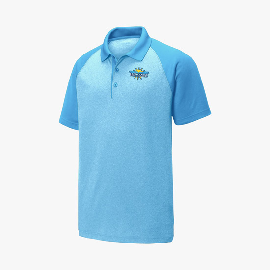 Racermesh Performance Raglan Heather Polo - Men's