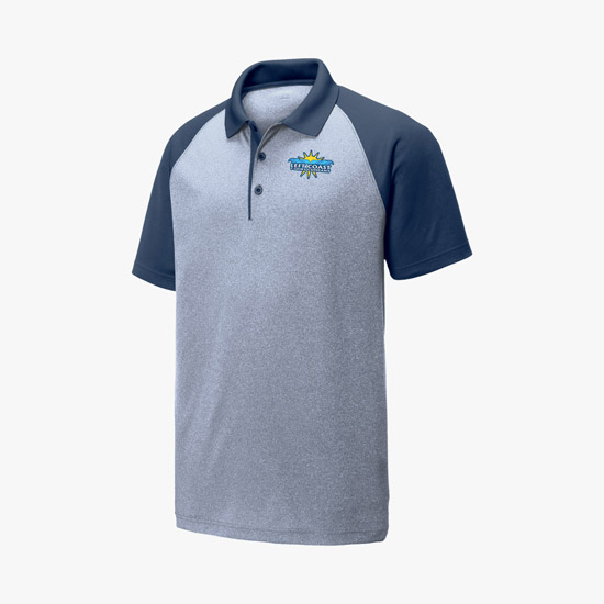 Racermesh Performance Raglan Heather Polo - Men's