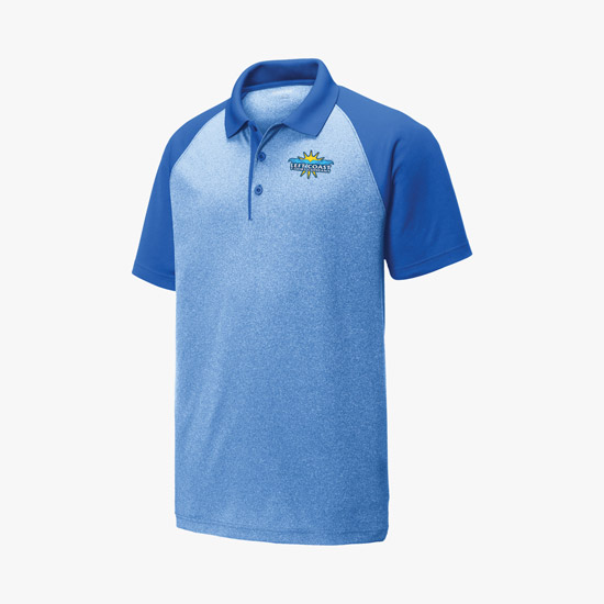 Racermesh Performance Raglan Heather Polo - Men's