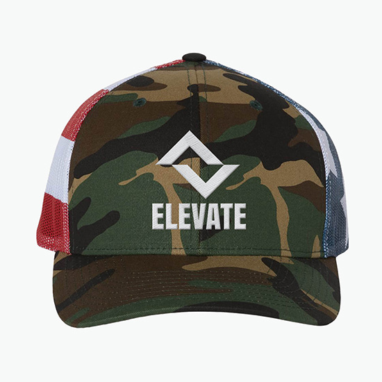 Richardson Printed Mesh-Back Trucker Cap