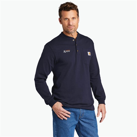 Carhartt® Long Sleeve Henley T-Shirt - Embroidered