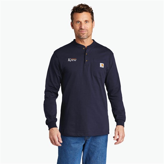 Carhartt® Long Sleeve Henley T-Shirt - Embroidered