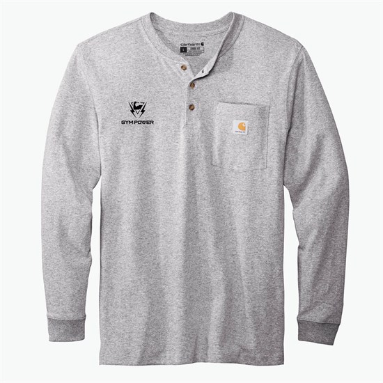 Carhartt® Long Sleeve Henley T-Shirt -Silkscreened