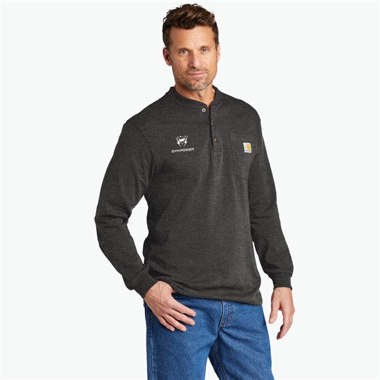Carhartt® Long Sleeve Henley T-Shirt -Silkscreened