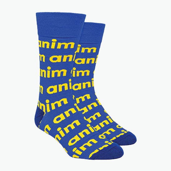 Step & Repeat Logo Woven Knit Dress Socks