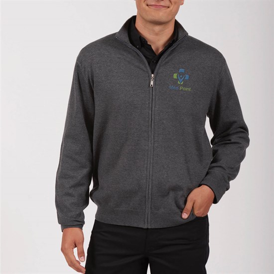Edwards Garment Cotton Blend Full-Zip Cardigan - Men's