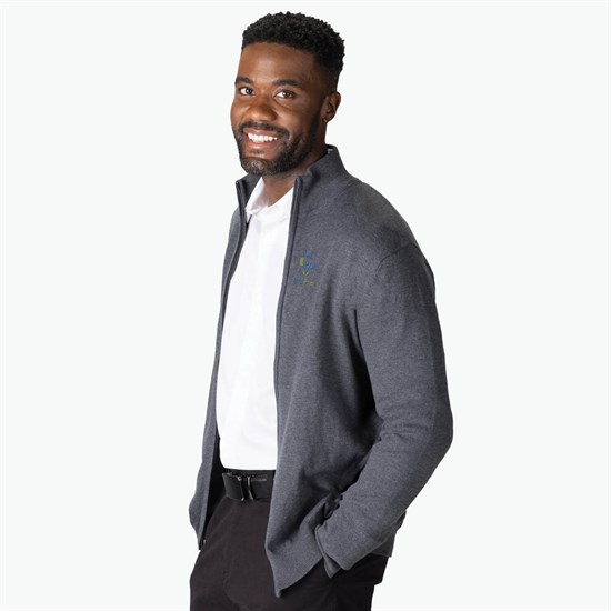 Edwards Garment Cotton Blend Full-Zip Cardigan - Men's