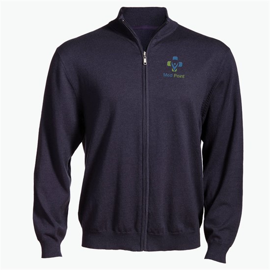 Edwards Garment Cotton Blend Full-Zip Cardigan - Men's