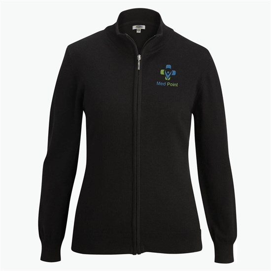 Edwards Garment Cotton Blend Full-Zip Cardigan - Women's