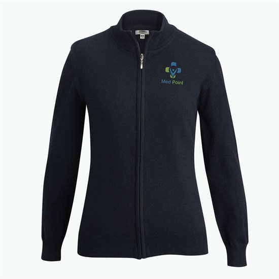 Edwards Garment Cotton Blend Full-Zip Cardigan - Women's