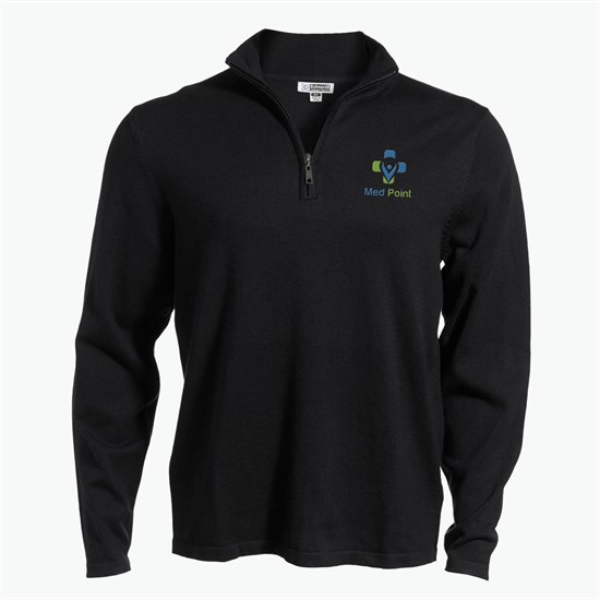Edwards Garment Cotton Blend 1/4 Zip Sweater - Men's