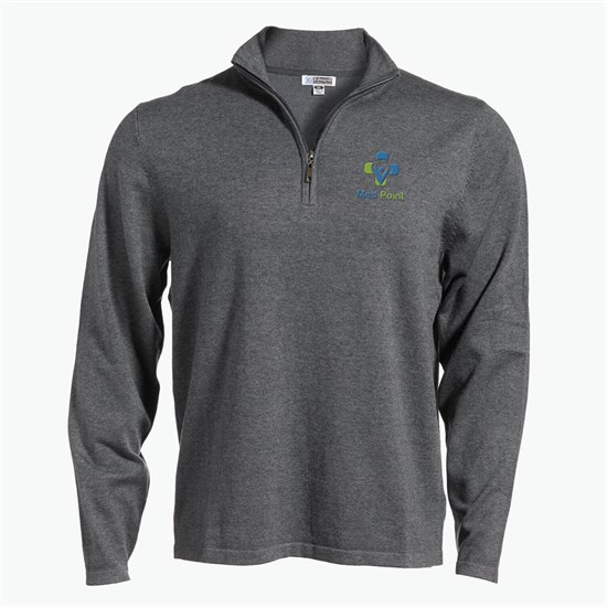 Edwards Garment Cotton Blend 1/4 Zip Sweater - Men's
