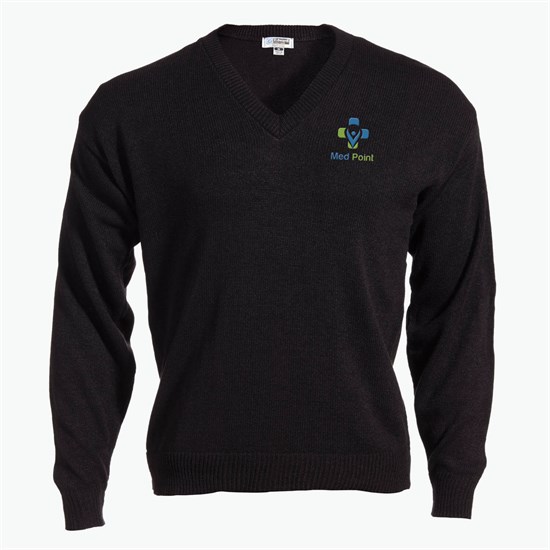 Edwards Garment Jersey Knit V-Neck Sweater - Men's
