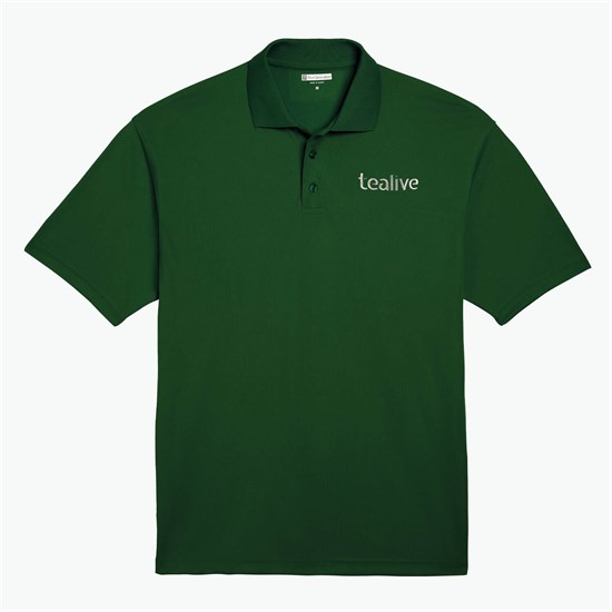 Blue Generation Textured Mesh Performance Polo - Men's