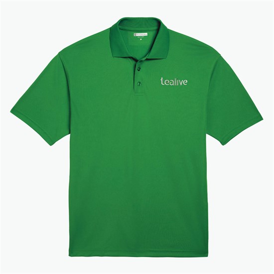 Blue Generation Textured Mesh Performance Polo - Men's