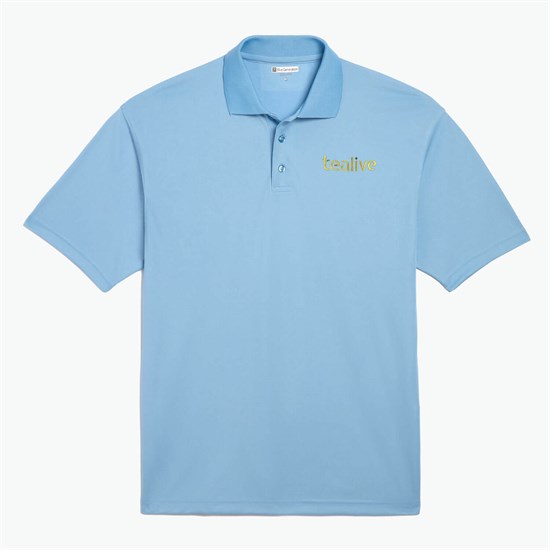 Blue Generation Textured Mesh Performance Polo - Men's