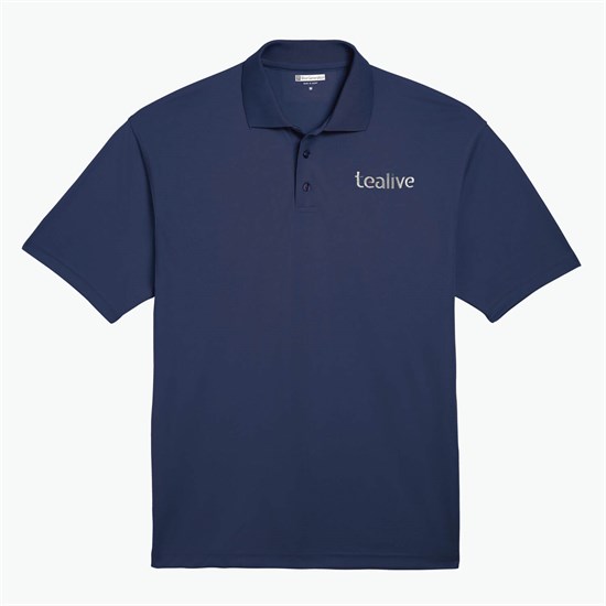 Blue Generation Textured Mesh Performance Polo - Men's