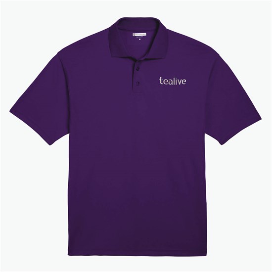 Blue Generation Textured Mesh Performance Polo - Men's