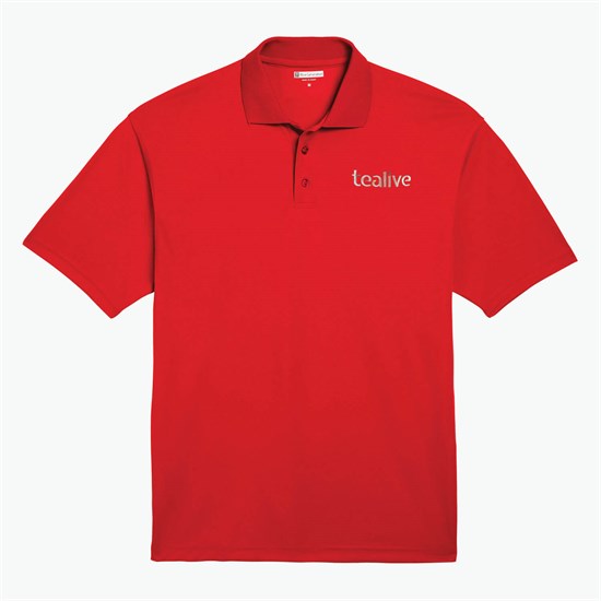 Blue Generation Textured Mesh Performance Polo - Men's