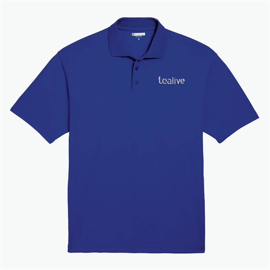 Blue Generation Textured Mesh Performance Polo - Men's