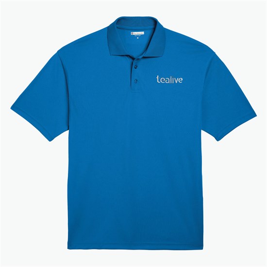 Blue Generation Textured Mesh Performance Polo - Men's