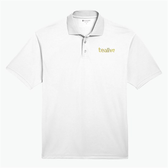 Blue Generation Textured Mesh Performance Polo - Men's