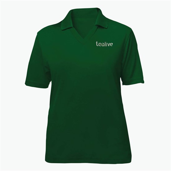 Blue Generation Textured Mesh Performance Polo - Women's