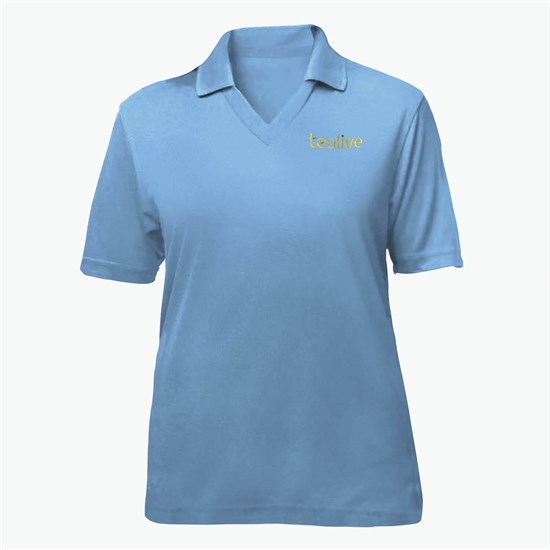 Blue Generation Textured Mesh Performance Polo - Women's