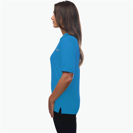 Blue Generation Textured Mesh Performance Polo - Women's