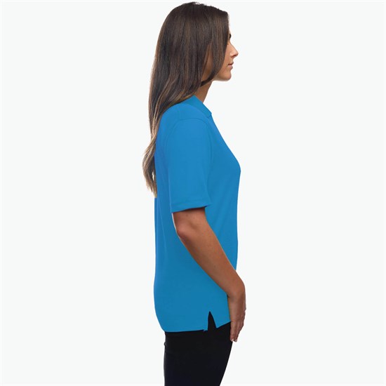 Blue Generation Textured Mesh Performance Polo - Women's